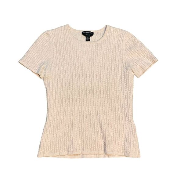 PETITE SOPHISTICATE Short Sleeve Cashmere Sweater Pink Size Small - Picture 1 of 4